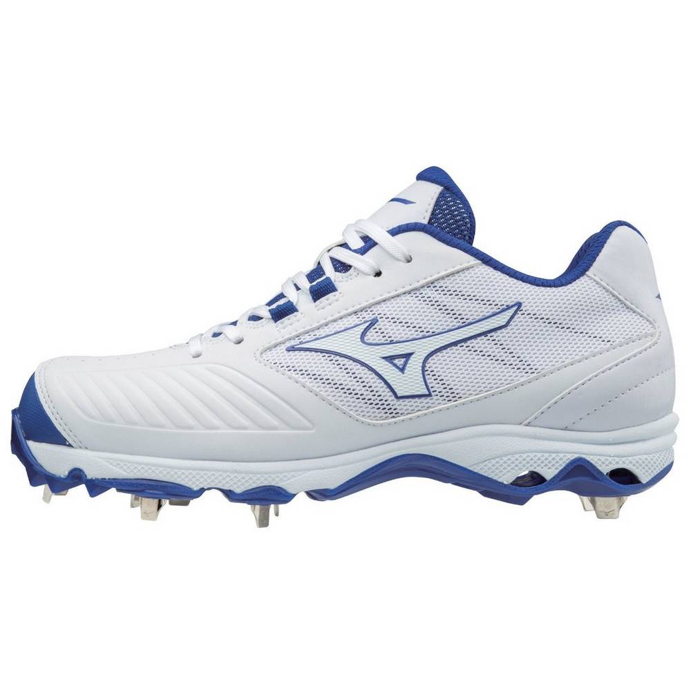 Damske Softball Obuv Mizuno 9-Spike Advanced Sweep 4 Nizke Metal Biele/Kráľovská Modrá Vypredaj XVDM